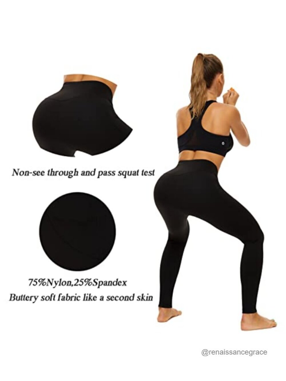 High Waisted Yoga Pants with Pockets Tummy Control Leggings for Women